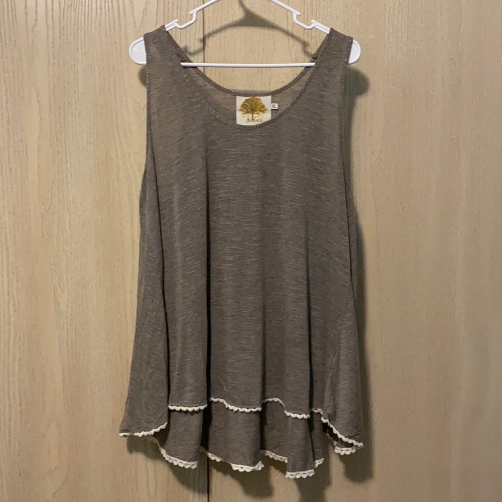 Grey Women’s tank, XL but fits like a 2X